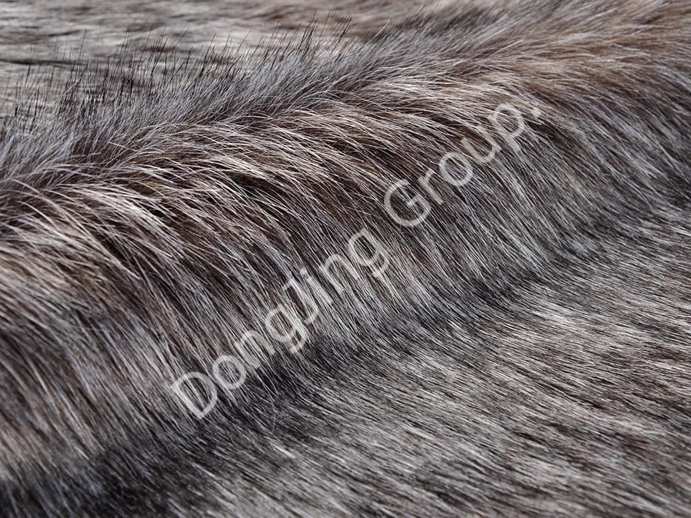 DP0801-Đầu kẹp cà phê nhuộm trắng faux fur fabric