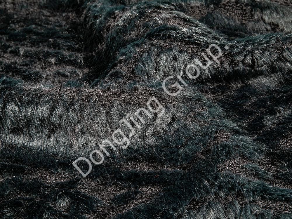 8HW0263-Đen Nâng Tóc Thỏ Dính Màu Xanh Sâu faux fur fabric