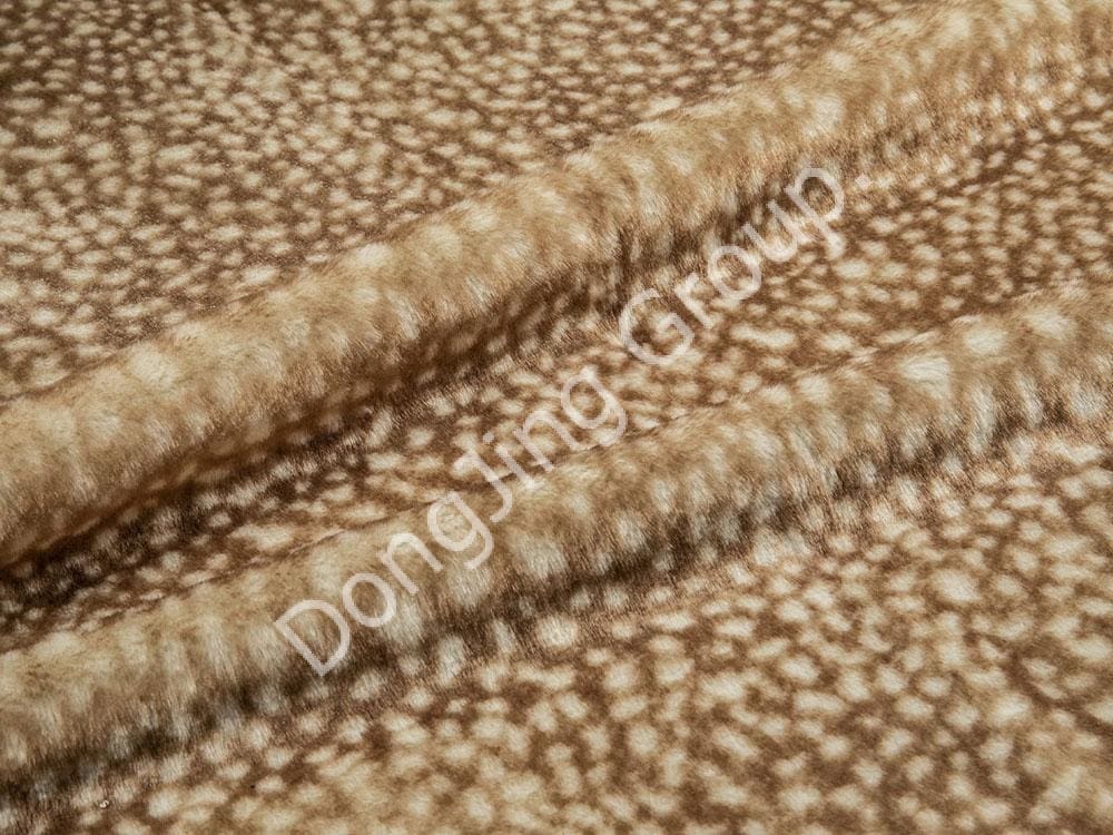 9G0560-Bản in hươu trắng faux fur fabric