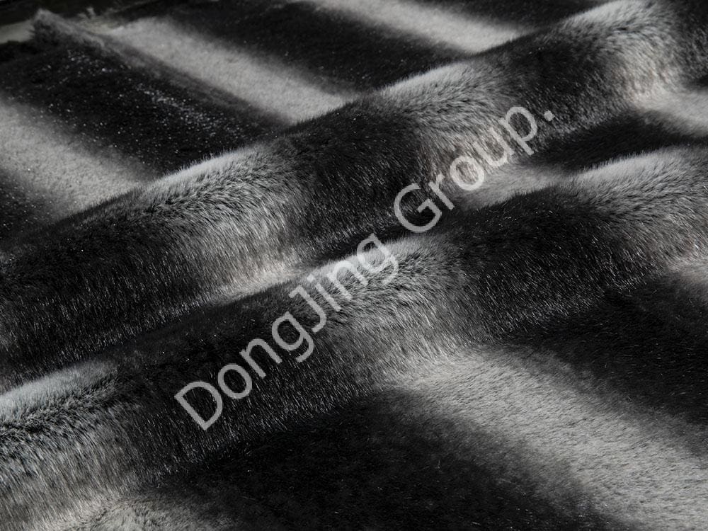 9HG0155-Lông thỏ vẽ đen faux fur fabric