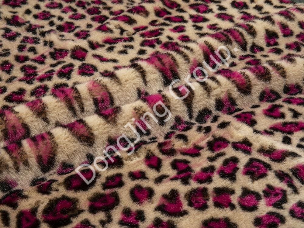 9HG0158-Họa tiết da báo gạo faux fur fabric