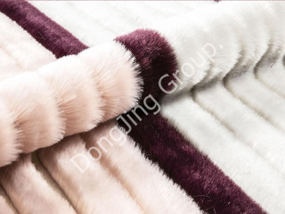 9HW0544-Hồng tím xanh da trời chống lông thỏ bốn màu lông thỏ faux fur fabric