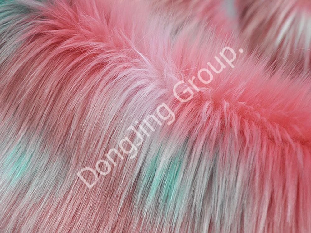 9KW0051-Lông cáo phun trắng faux fur fabric