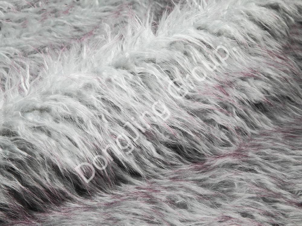 9KW0336-Đầu len màu xanh sáng đẩy len bãi biển faux fur fabric