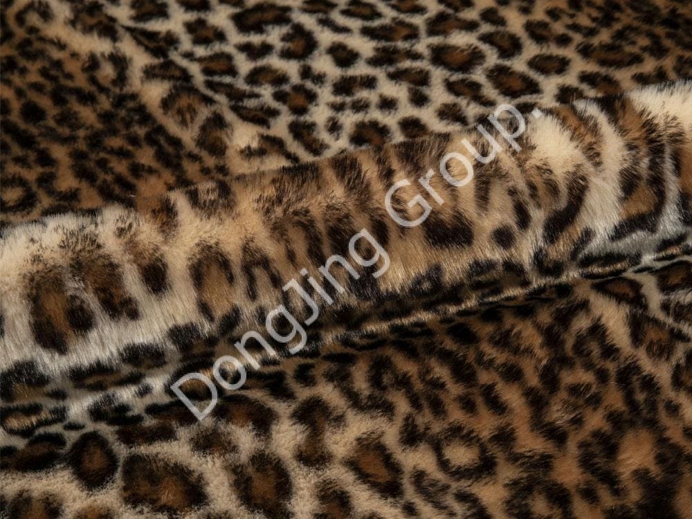 9P2009-Bộ đôi họa tiết da báo bằng gạo faux fur fabric