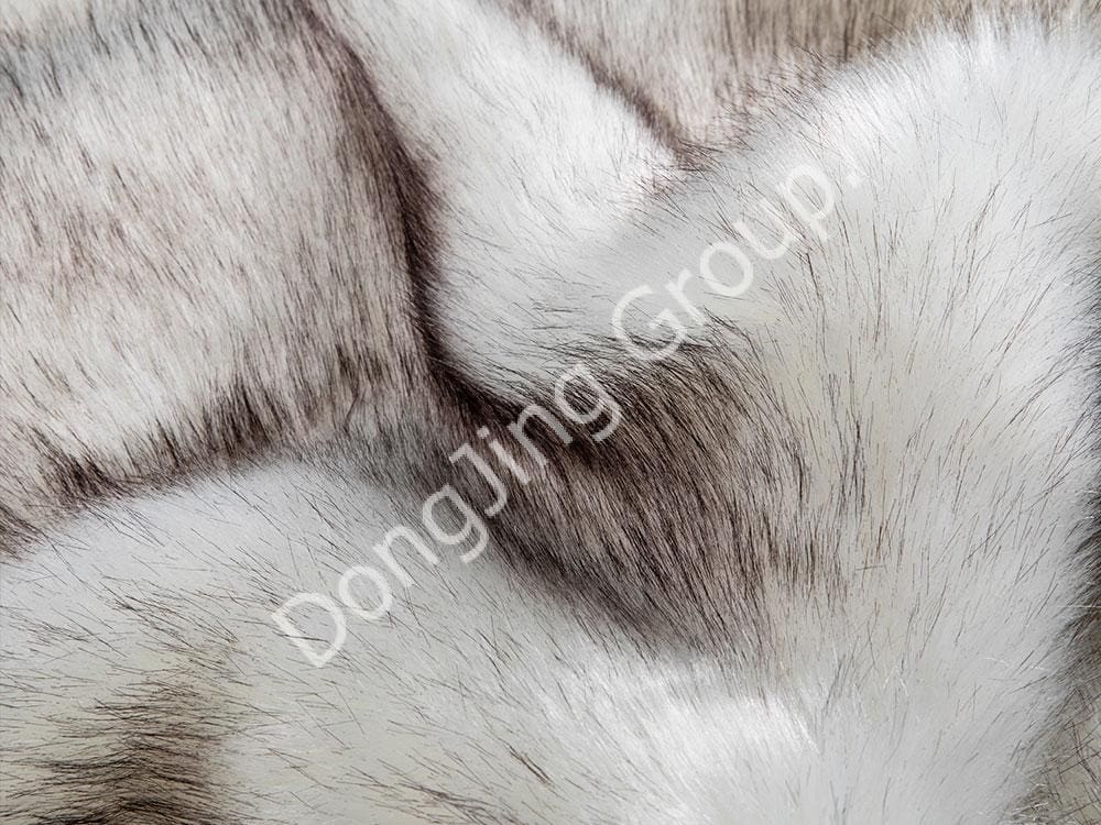 9P2531-Lông cáo nhuộm trắng faux fur fabric