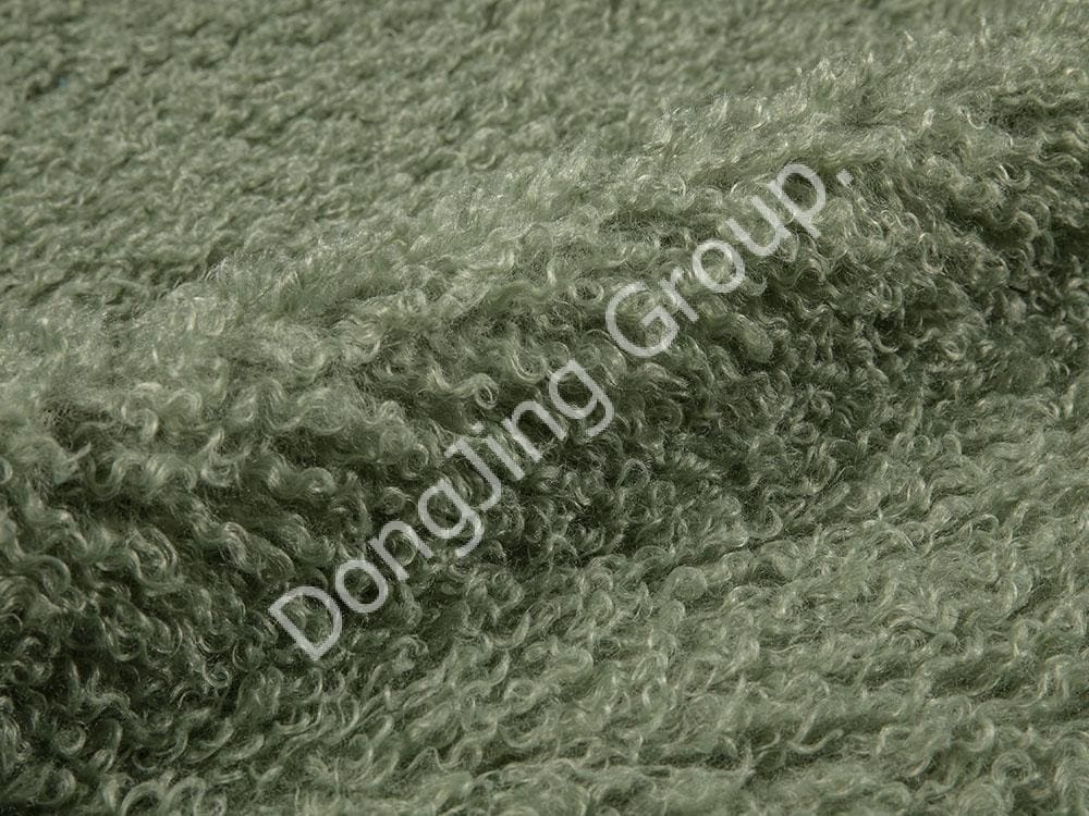 9Q0404-Tóc cừu Cashmere Tây Tạng màu xanh lá cây faux fur fabric