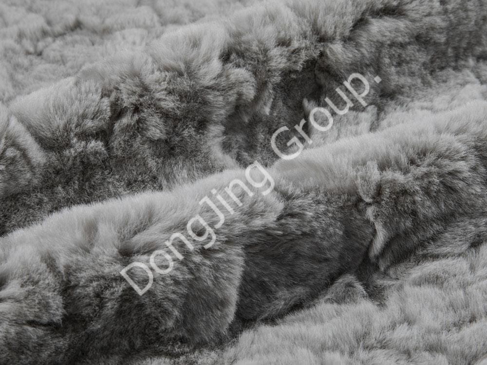 Bàn chải lông thỏ 9T1788-Xám faux fur fabric