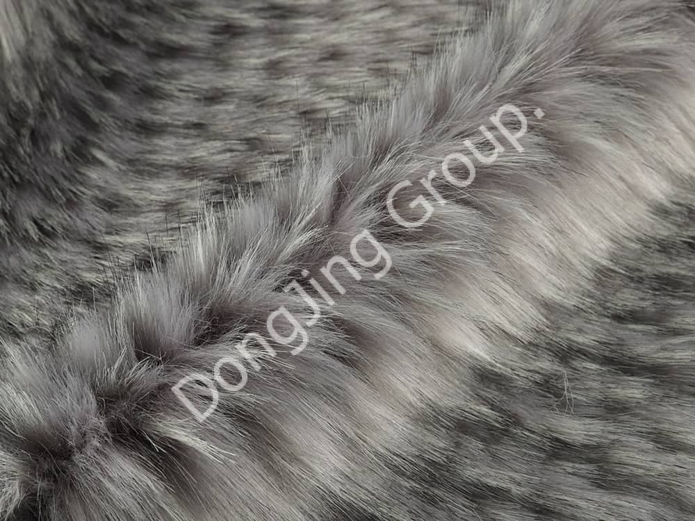 9W0685-Lông gấu trúc màu xám dứa faux fur fabric