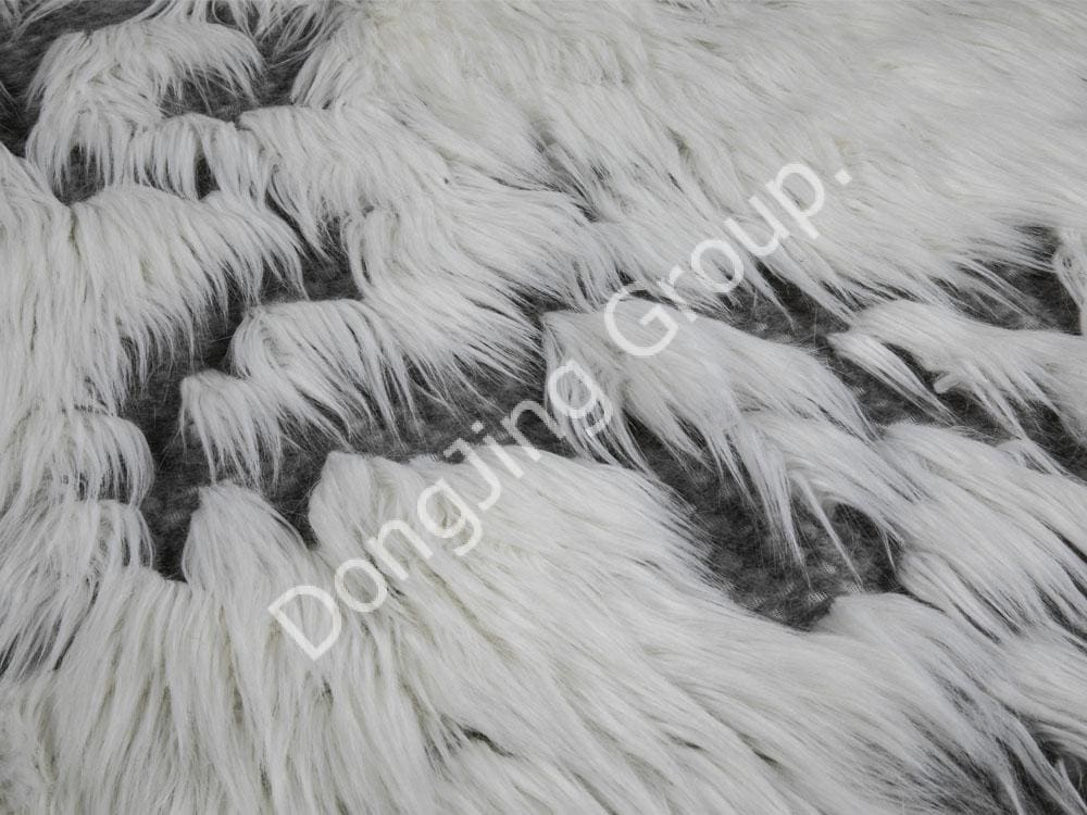 9W0925-Trắng nâng cáo xám chống uốn tóc faux fur fabric