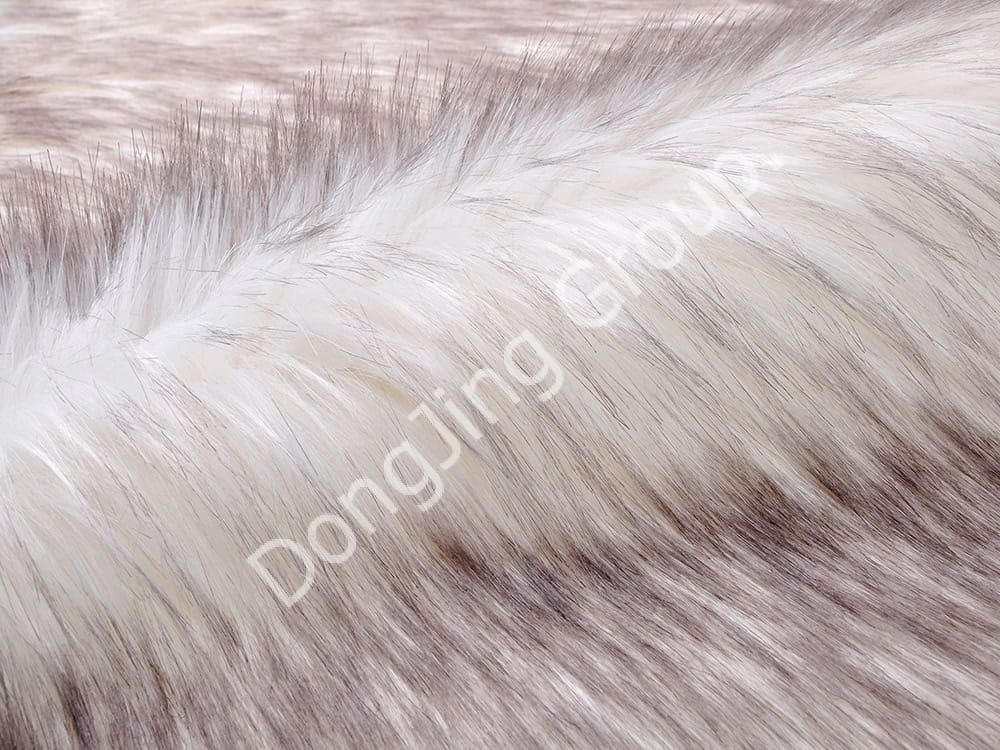 DP0632-Cuộn đầu nhuộm màu trắng faux fur fabric