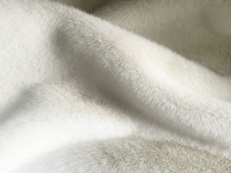 XKD0018-Chồn Nam Mỹ trắng faux fur fabric