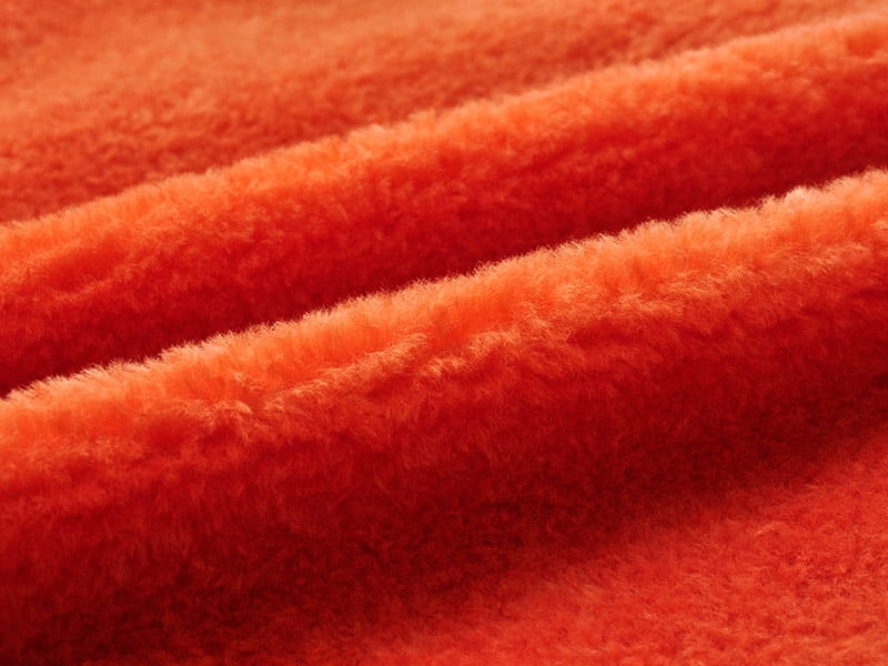 XKT0252-Toka nhỏ màu cam san hô faux fur fabric